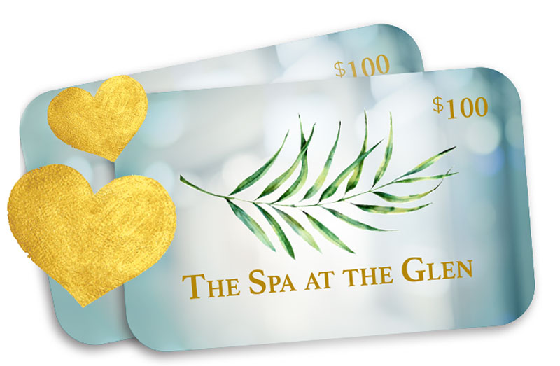 valentine gift cards on sale at the spa at the glen brea mall